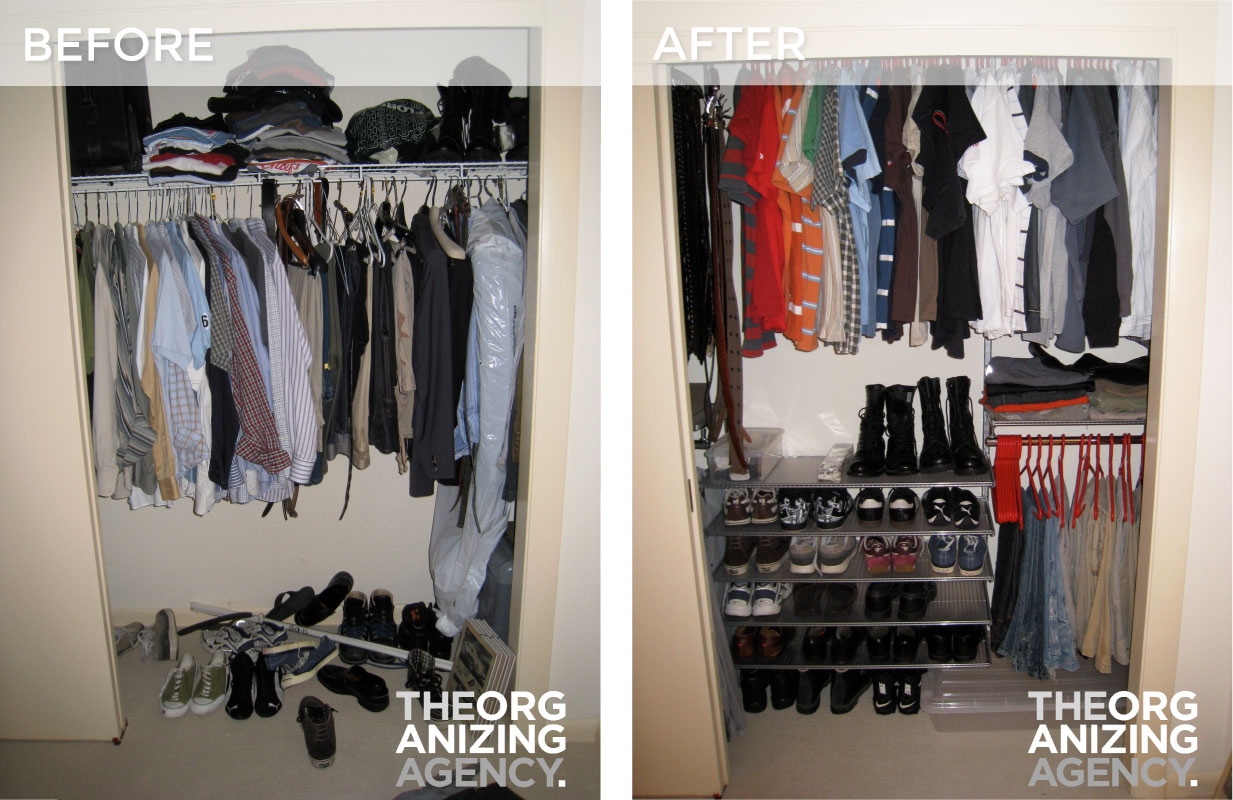 closet organization before and after